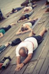 Yoga auf dem Bootshaus-Floß 2015